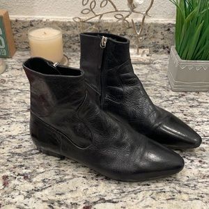 ZARA Leather Boots Size 35